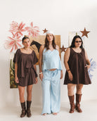 Lulu Wrap Top in Blue Pinstripe - Size Inclusive Maternity Wear AU 6-26 - The Lullaby Club