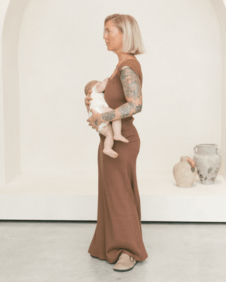 Marley Ribbed Maxi Dress | Brown