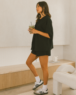 Matilda Maternity & Everyday Shorts - Jett | Plus-Size & Postpartum Friendly Lounge Shorts