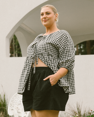 Matilda Maternity & Everyday Shorts - Jett | Plus-Size & Postpartum Friendly Lounge Shorts