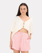 Matilda Shorts in Pink Crepe - Size Inclusive AU6-26 - The Lullaby Club