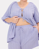 Matilda Shorts in Purple Crepe - Functional Pockets - The Lullaby Club