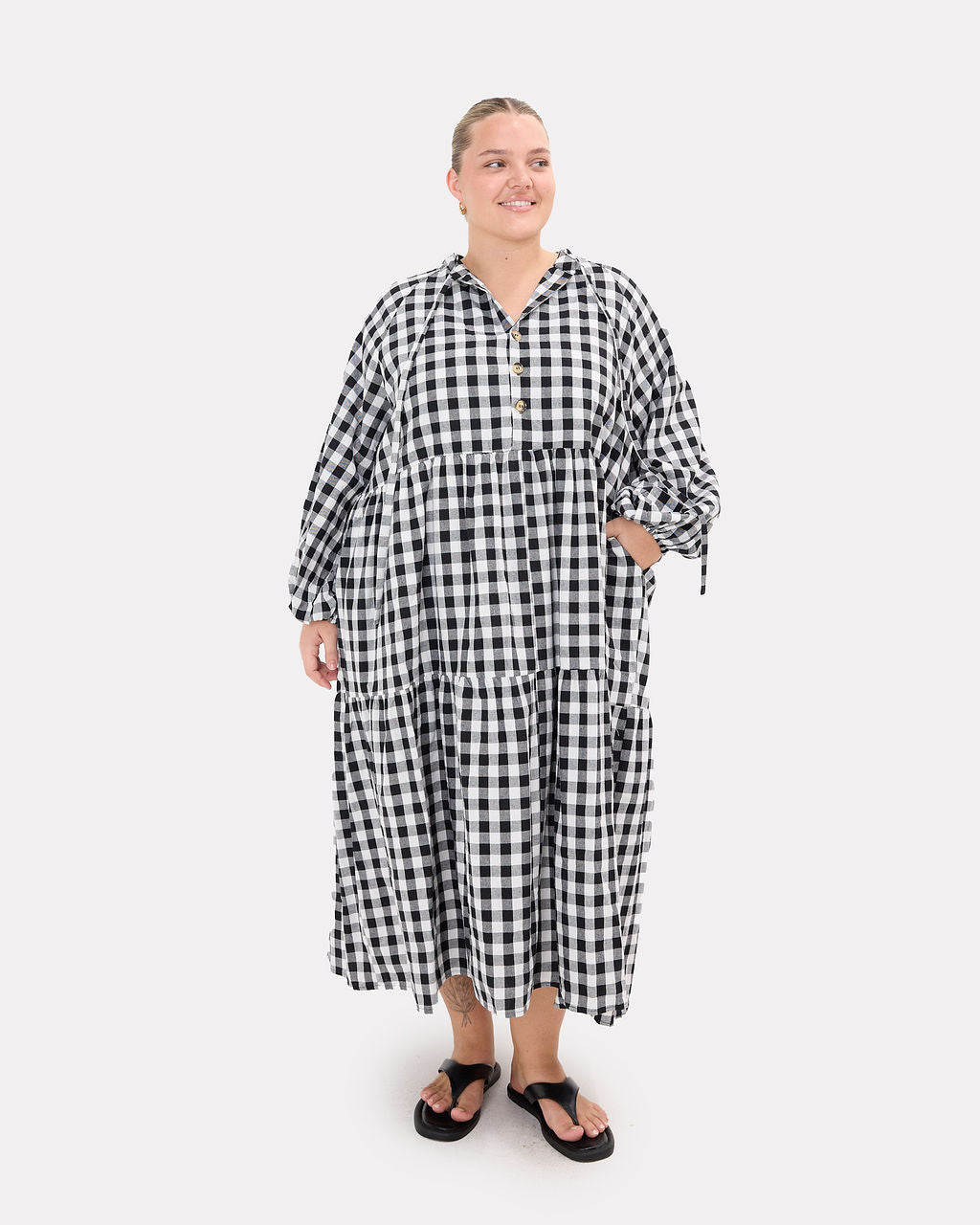 Maxi Avalon Smock Dress – Maternity & Breastfeeding Friendly, Plus