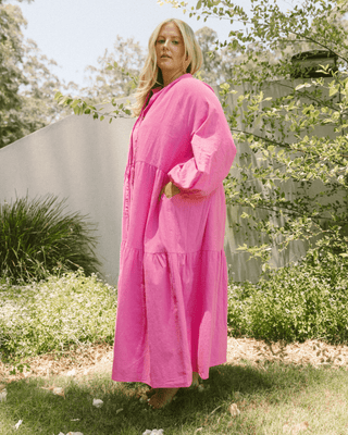 Maxi Avalon Smock Dress | Pink