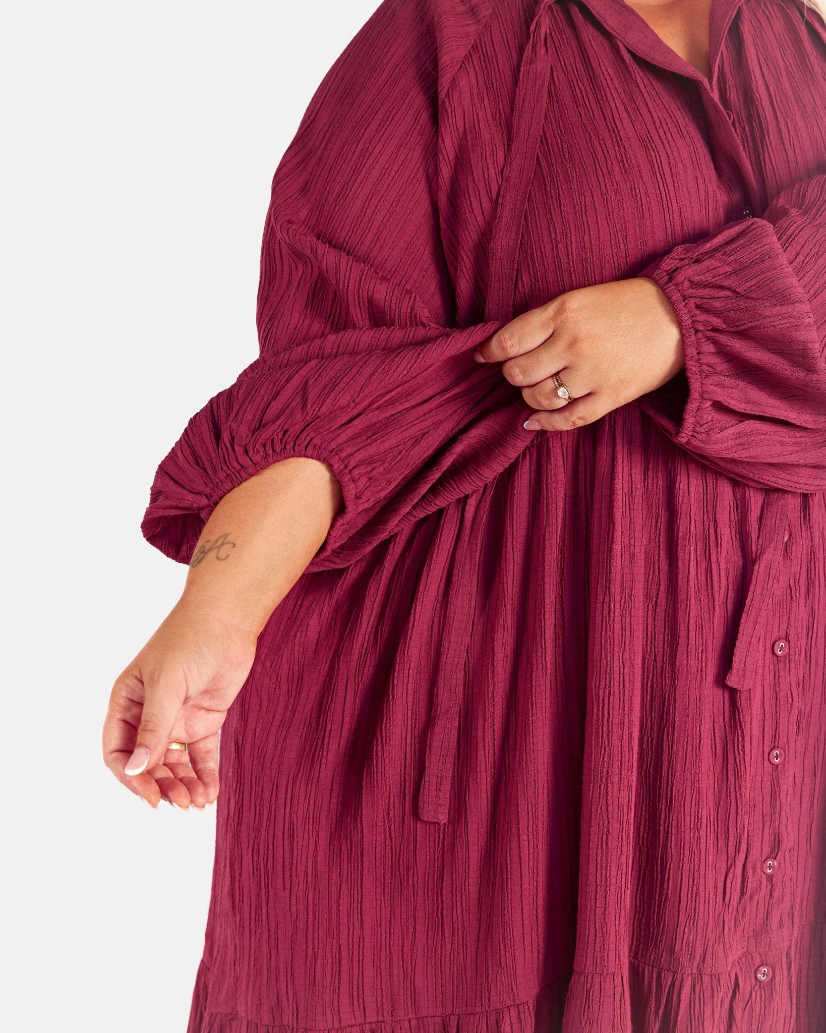 Florence Mini Dress White | Oversized Comfort, Pregnancy & Nursing