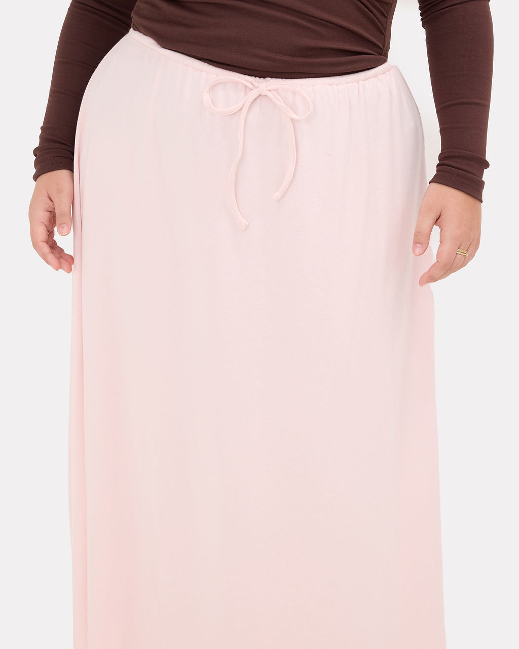 wonnyribbon mia skirt ピンク 3XL | Skirt Mia JERSEY RibbonFrill