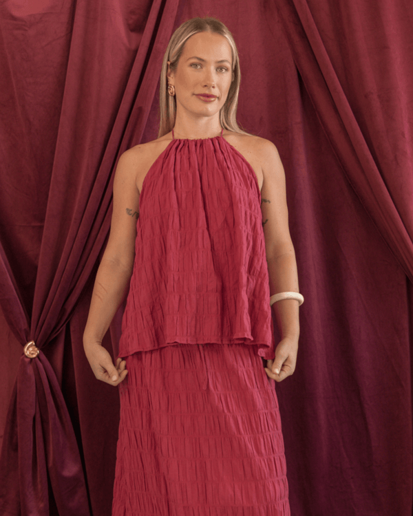 Milla Top | Mulberry Seersucker