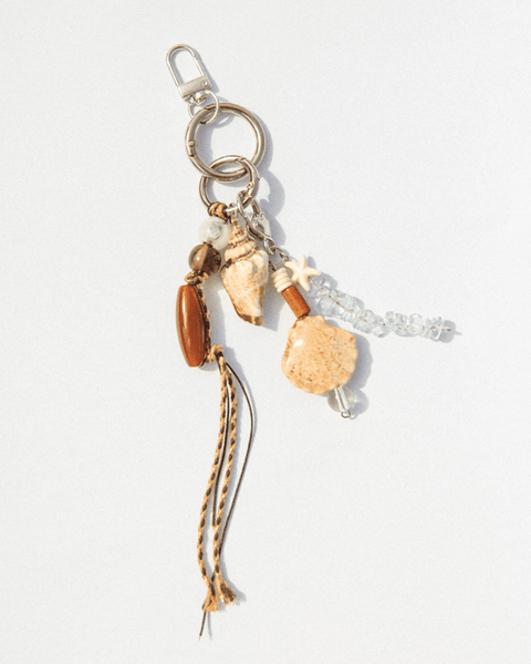 Ocean Key Ring & Phone Charm | Coastal Beaded Bag Charm | The