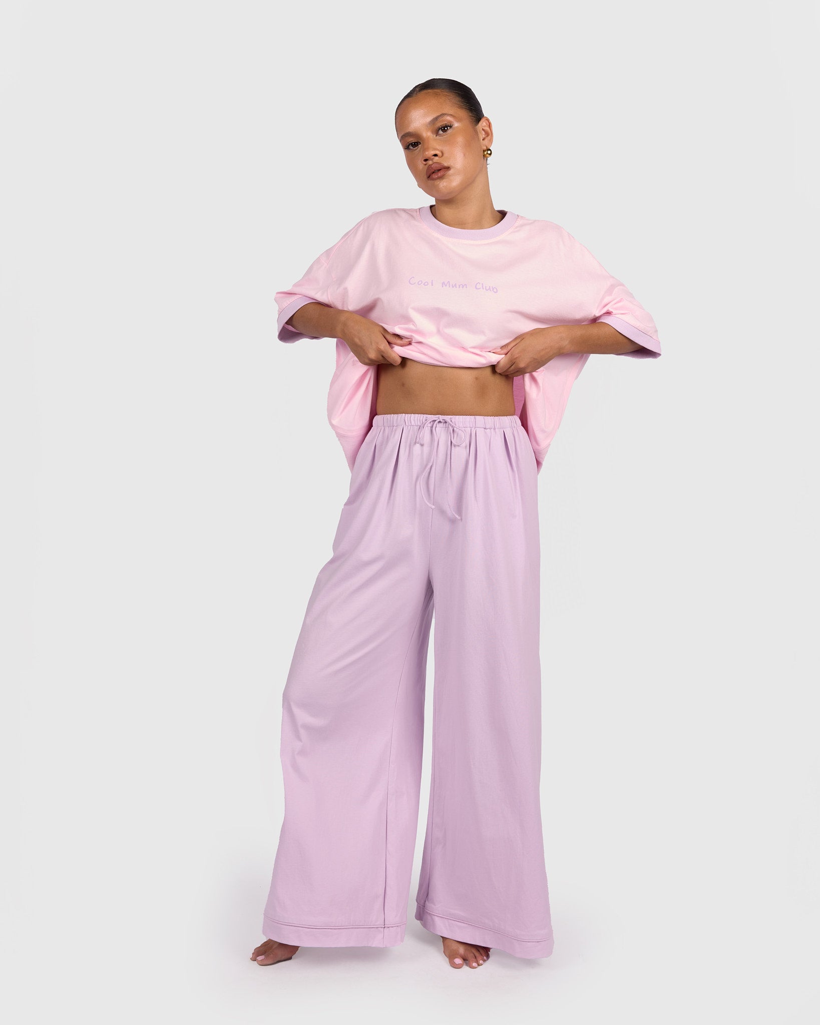 Ocean Pants in Lilac - Wide Leg - The Lullaby Club