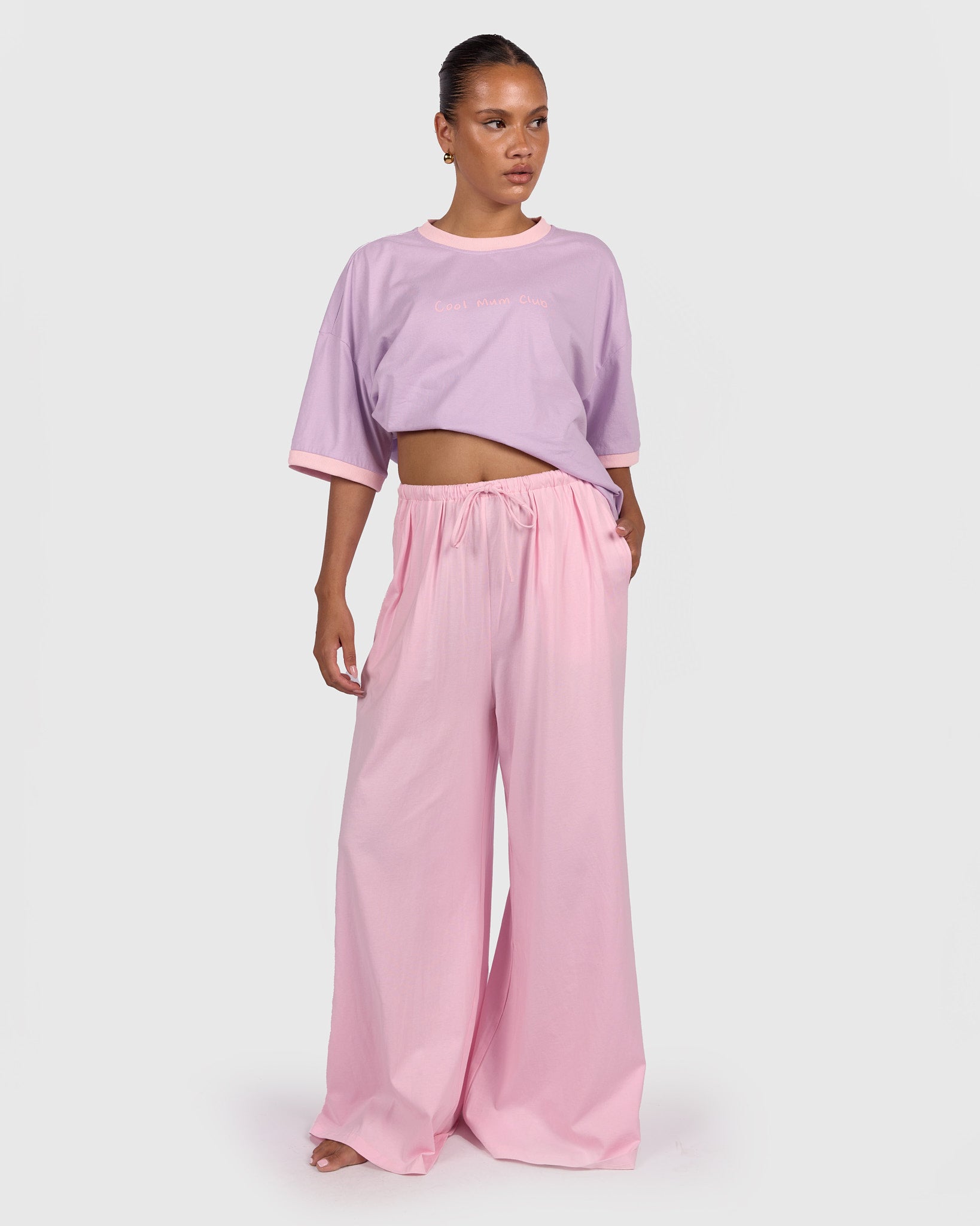 Ocean PJ Pants in Rosette - Maternity Friendly - The Lullaby Club