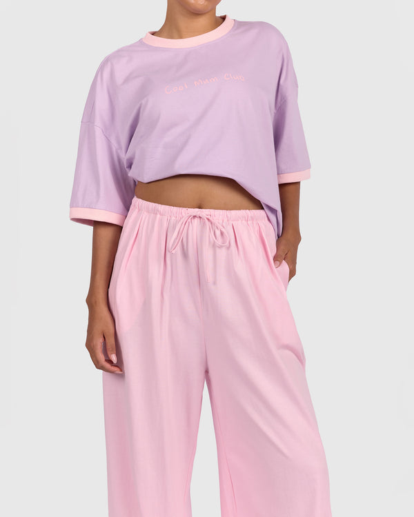 Ocean Pants in Rosette - Adjustable Elastic Waist - The Lullaby Club