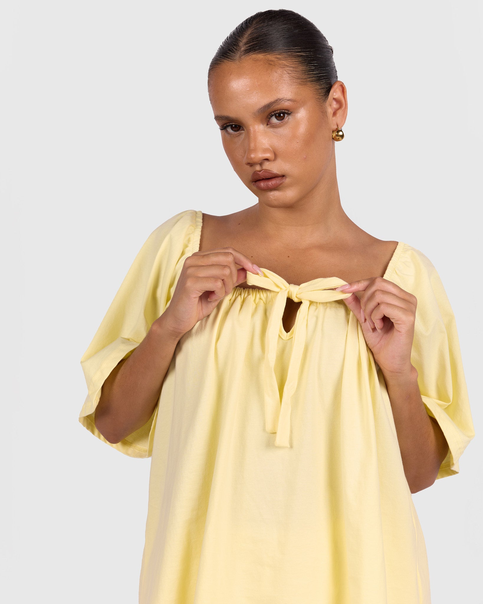 Ocean PJ Top in Lemon - Maternity & Postpartum Friendly - The Lullaby Club