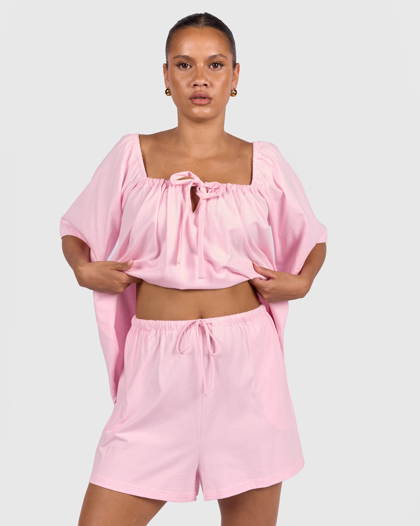 Ocean Shorts in Rosette - Adjustable Elastic Waist - The Lullaby Club