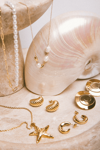 Pearl Aura Necklace | Gold