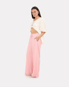 Posey Pants in Pink Crepe - Functional Pockets - The Lullaby Club
