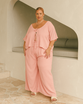 Posey Pants | Pink Crepe