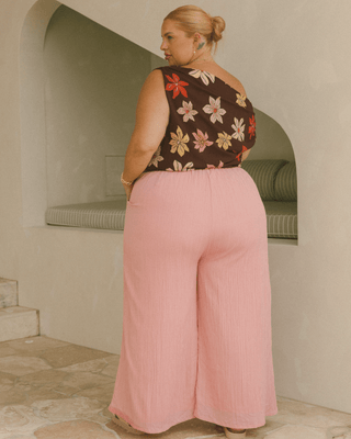 Posey Pants | Pink Crepe