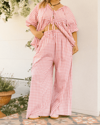 Posey Pants | Pink Gingham