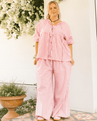 Posey Pants | Pink Gingham