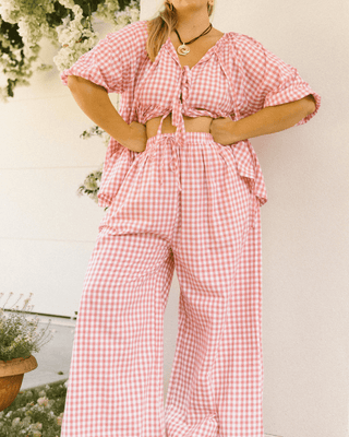 Posey Pants | Pink Gingham