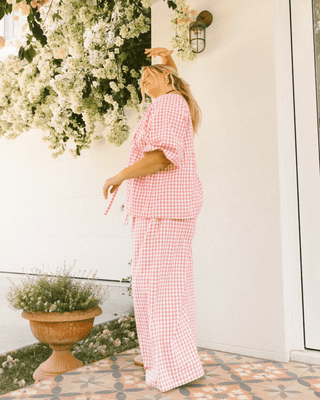 Posey Pants | Pink Gingham