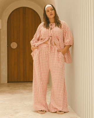 Posey Pants | Pink/Yellow Gingham