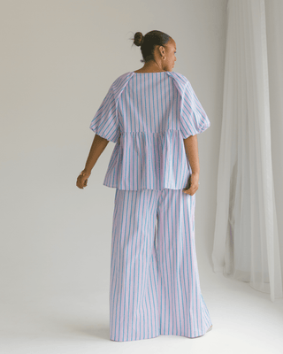 Posey Pants | Purple & Blue Stripe