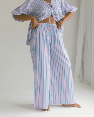 Posey Pants | Purple & Blue Stripe