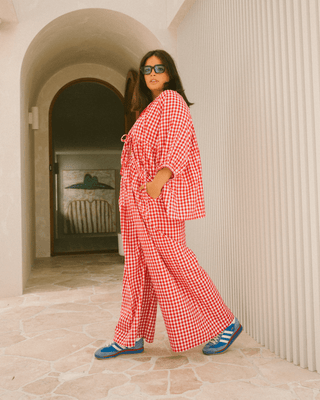 Posey Pants | Red Gingham