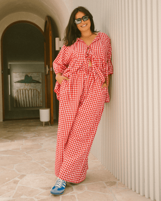 Posey Pants | Red Gingham