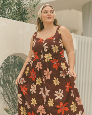 Maternity-friendly maxi dress in floral print – perfect for pregnancy and postpartum