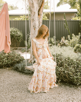 Robyn Maxi Skirt | Pastel Petals