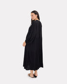 Ruby Maxi in Black Crepe - Maternity & Postpartum Friendly Dress - The Lullaby Club