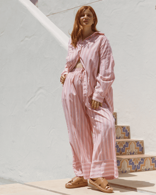 Sage Lounge Pants | Peach Stripe