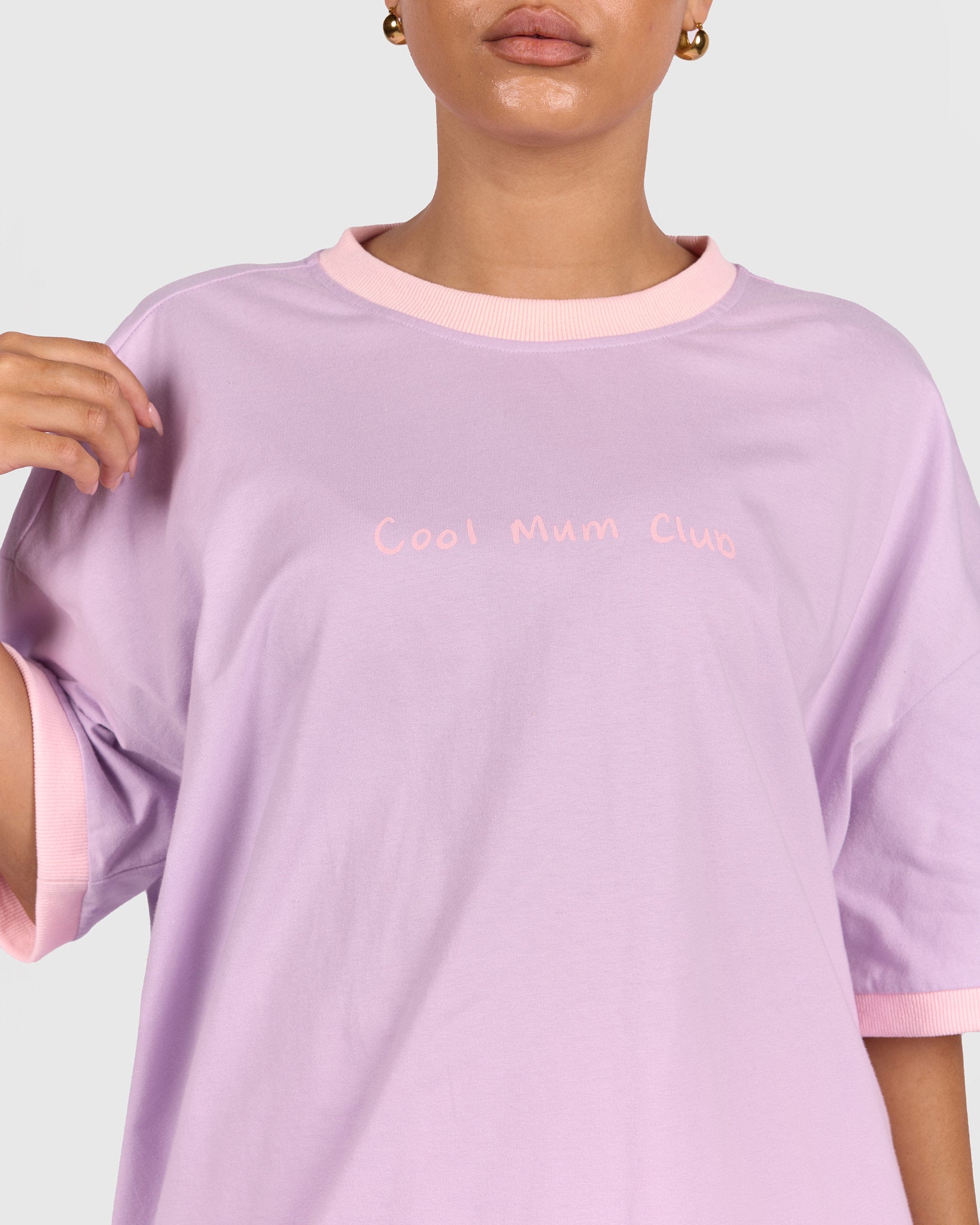 Slouchy Tee in Lilac - Breastfeeding Friendly Access - The Lullaby Club