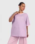 Slouchy Tee in Lilac - Oversized Fit - The Lullaby Club