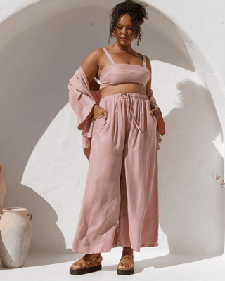 WAREHOUSE SALE Enya Crop | Dusty Pink