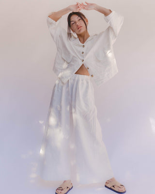 Women's Lounge Pants // White - The Lullaby Club