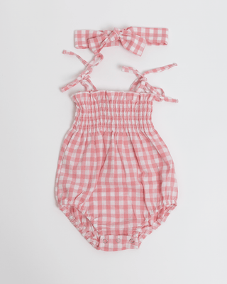 Charli Romper | Candy Gingham