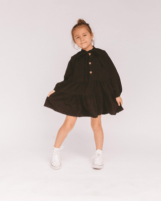 The Lullaby Club_Mini Avalon Smock Dress_Kids Long Sleeve Smock Dress