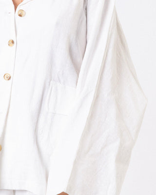 The Lullaby Club_Womens Lounge Set_Cotton/linen button up shirt and shorts